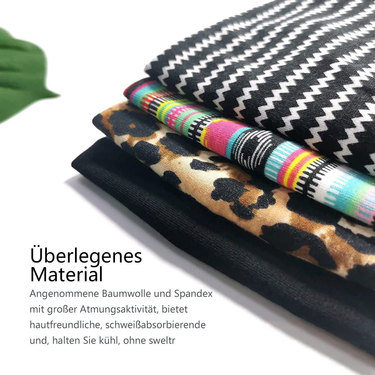 BOTC Stirnband Damen Boho Stirnbänder Kopfband elastisch weich (6-teiliges Set, Sport Yoga Haarbändern) Haarband, Damenhaarbänder – 23*10CM, 6 Farbmischungen