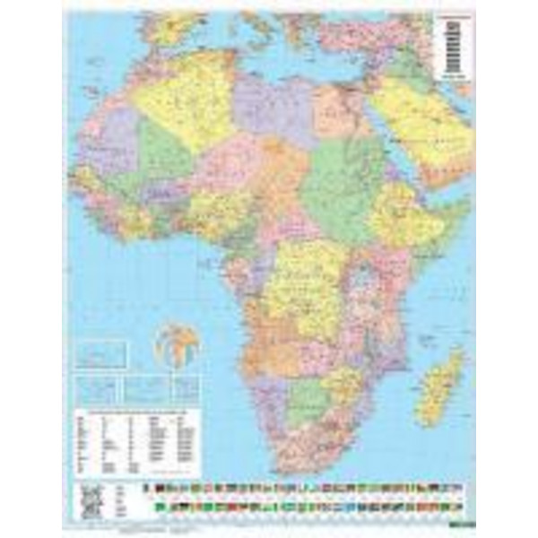 FuB Afrika physisch-politisch 1 : 8 000 000 Planokarte - Straßenkarte