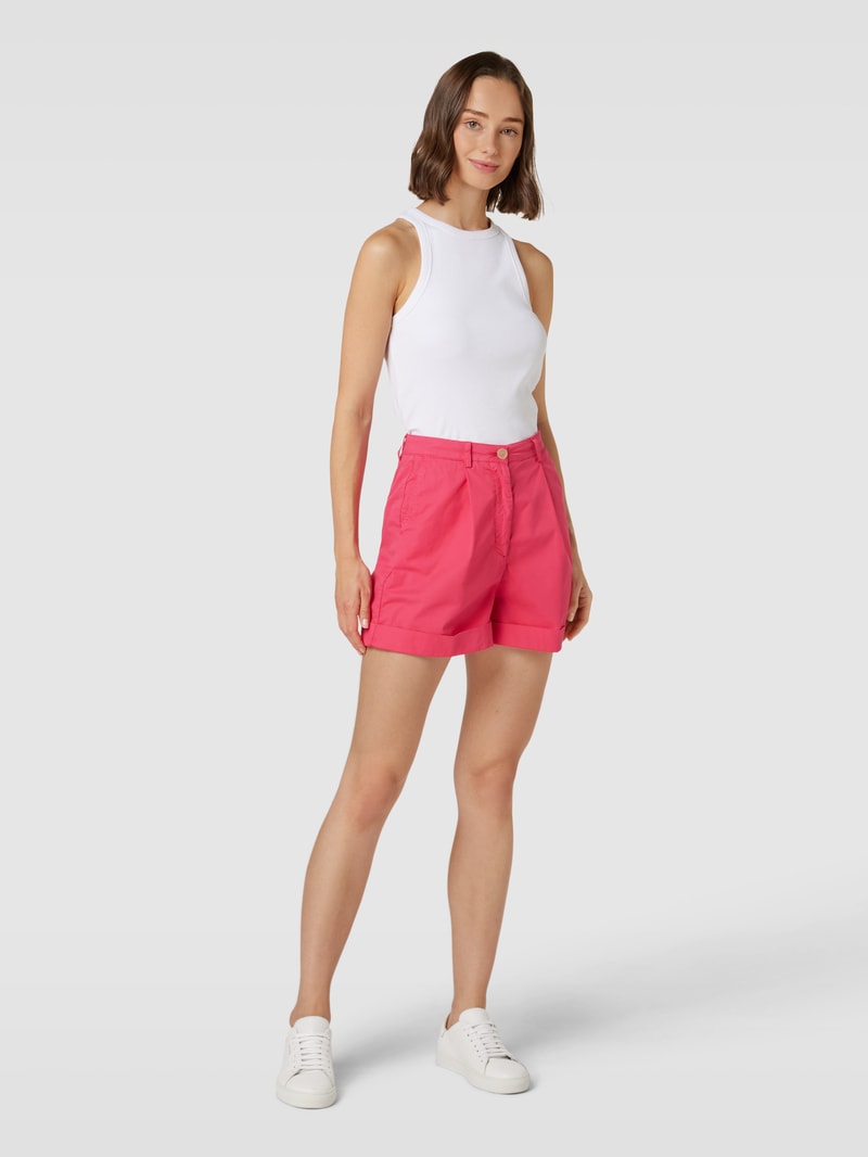 Shorts mit fixierten Beinumschlägen in pink