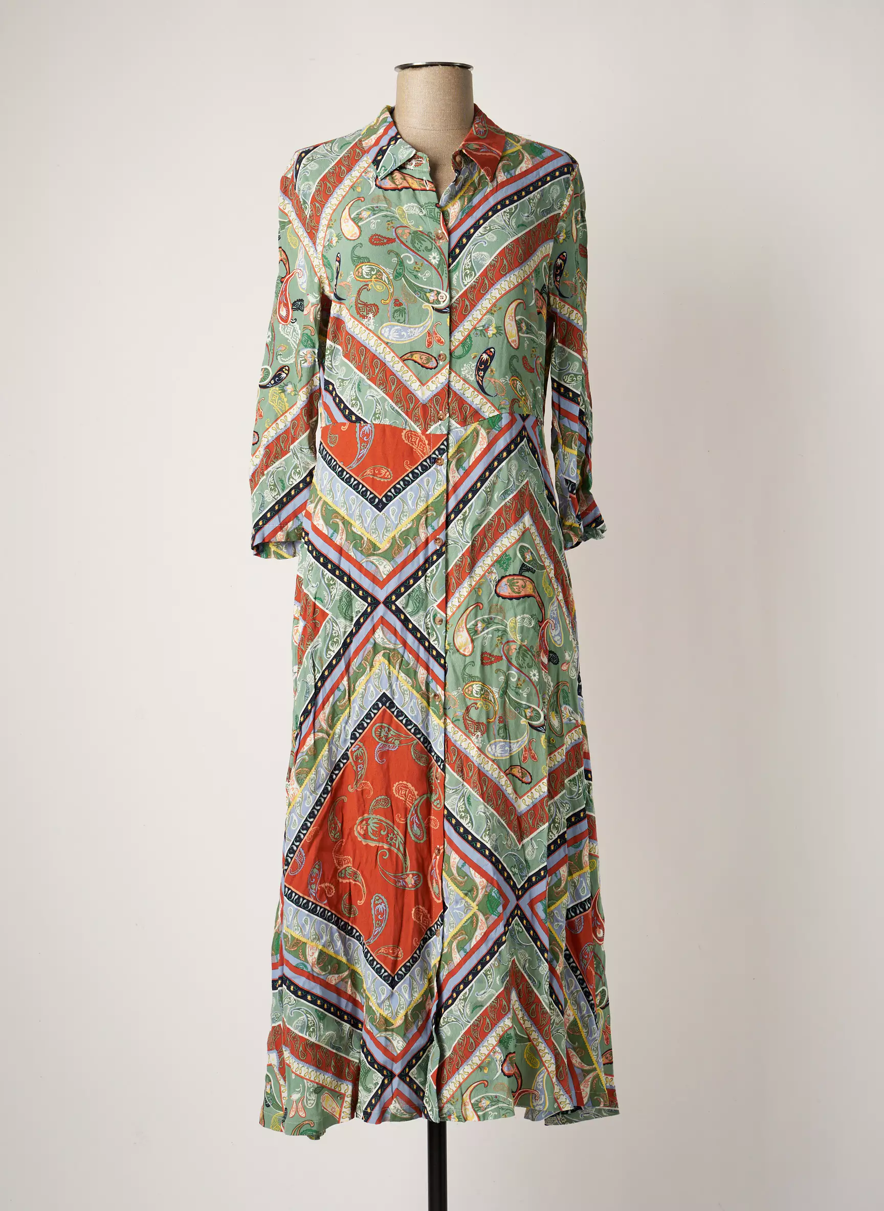 Tom Tailor Robes Longues Femme couleur vert