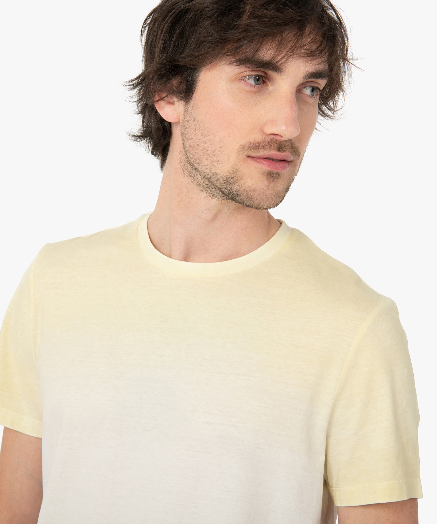Tee-shirt homme coloris tie and dye jaune | GEMO
