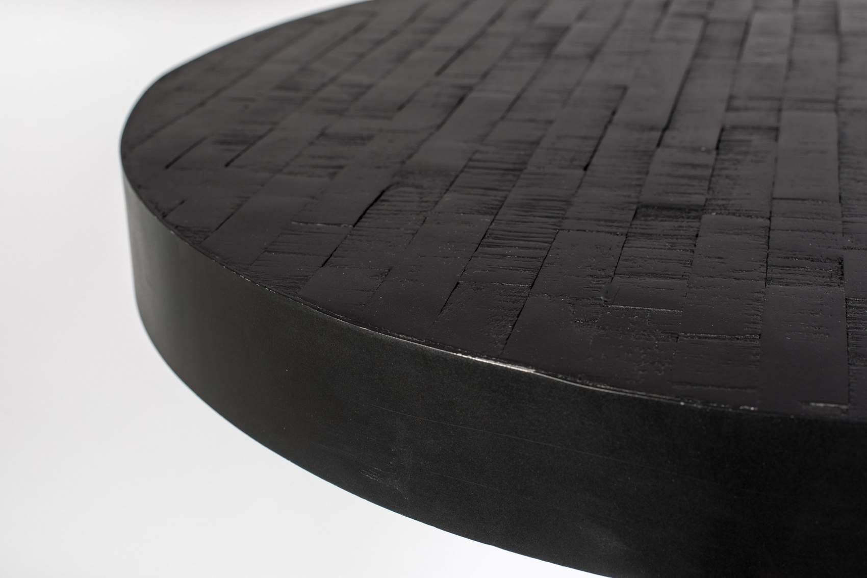 Trendmöbel24 Bartisch Bartisch MAZE rund Schwarz Ø 75 x 93 cm