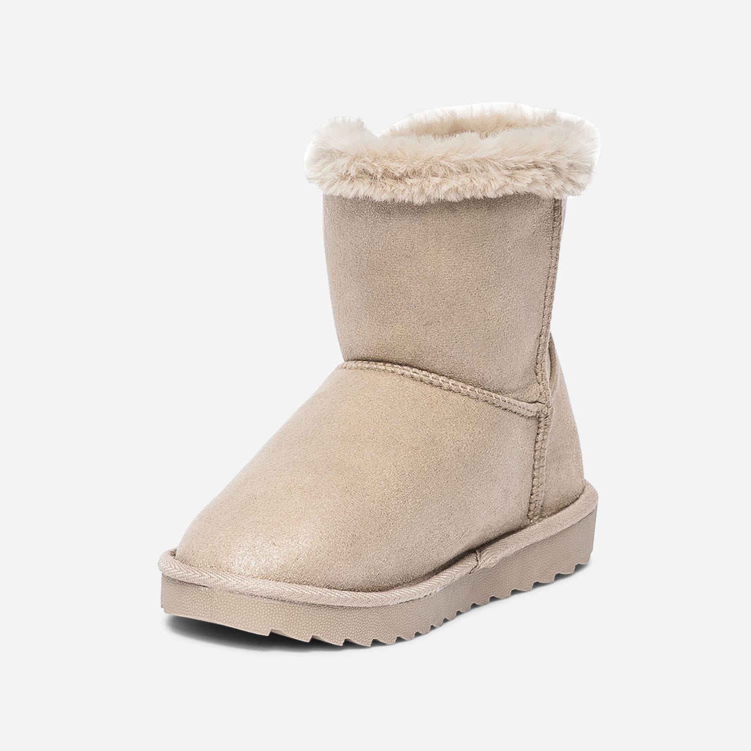 Boots beige irisé fourré