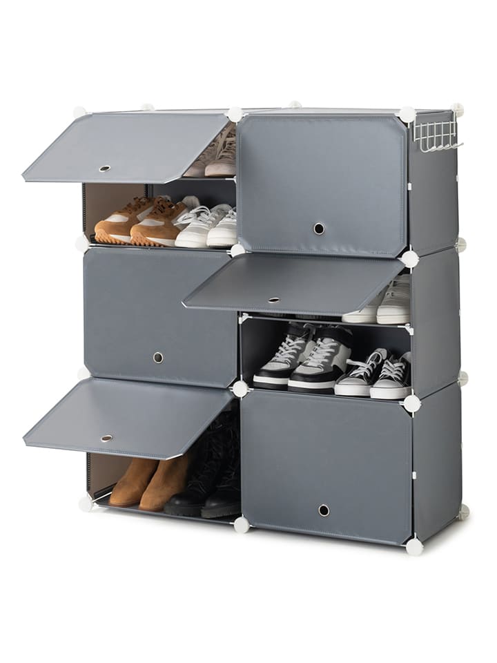 InnovaGoods Schuhschrank in Grau - (B)84 x (H)96 x (T)32 cm günstig kaufen onesize