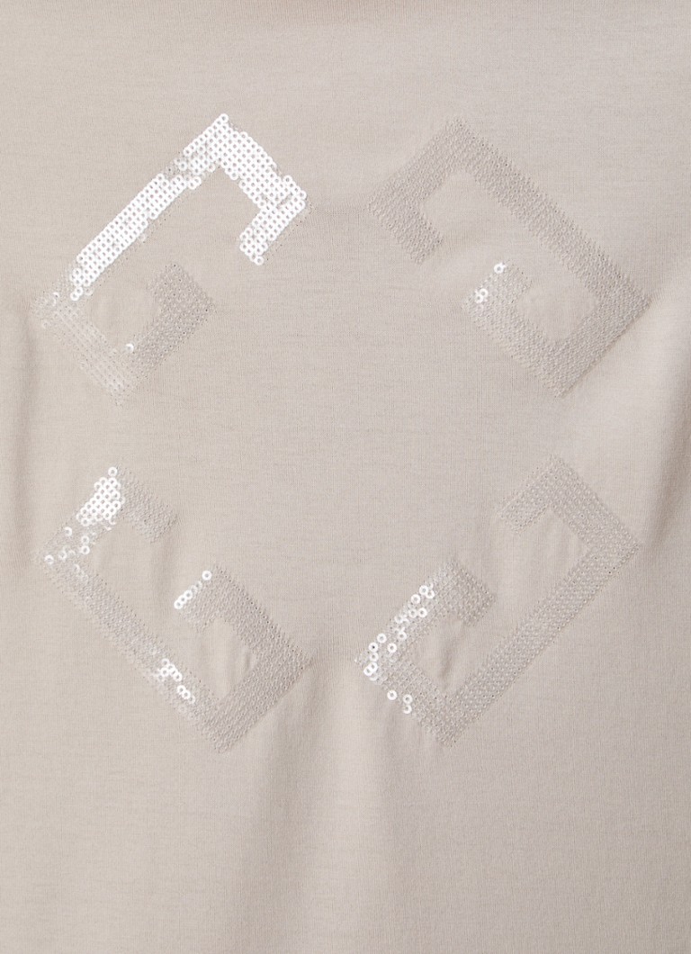 Koszulka Givenchy z nadrukowanym logo i kryształkami.