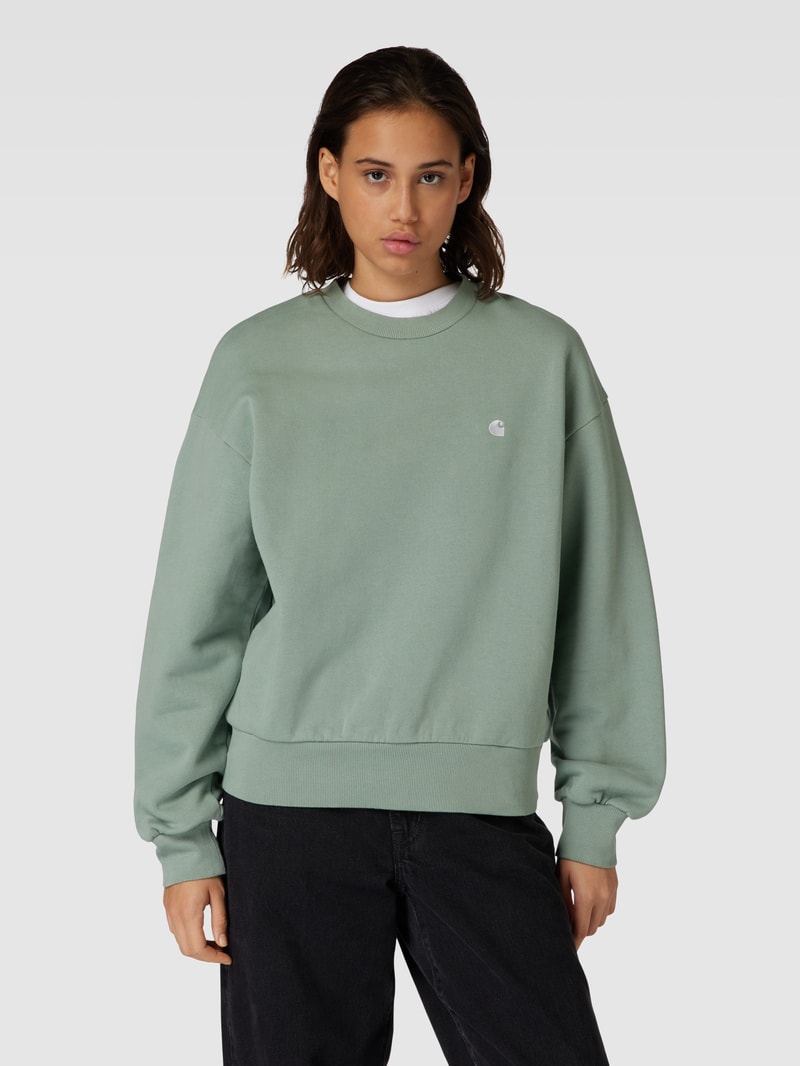 Sweatshirt mit Label-Details in schilf
