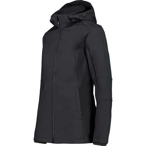 DAMEN FUNKTIONSJACKE WOMAN ZIP HOOD SOFTSHELL LONG JACKET