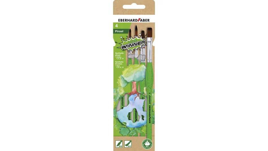 EBERHARD FABER Green Winner Synthetik Pinselset rund und flach
