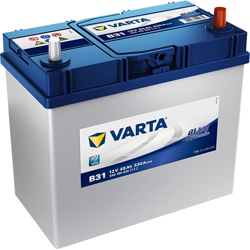 VARTA Blue Dynamic 5451550333132 Autobatterien, B31, 12 V, 45 Ah, 330 A