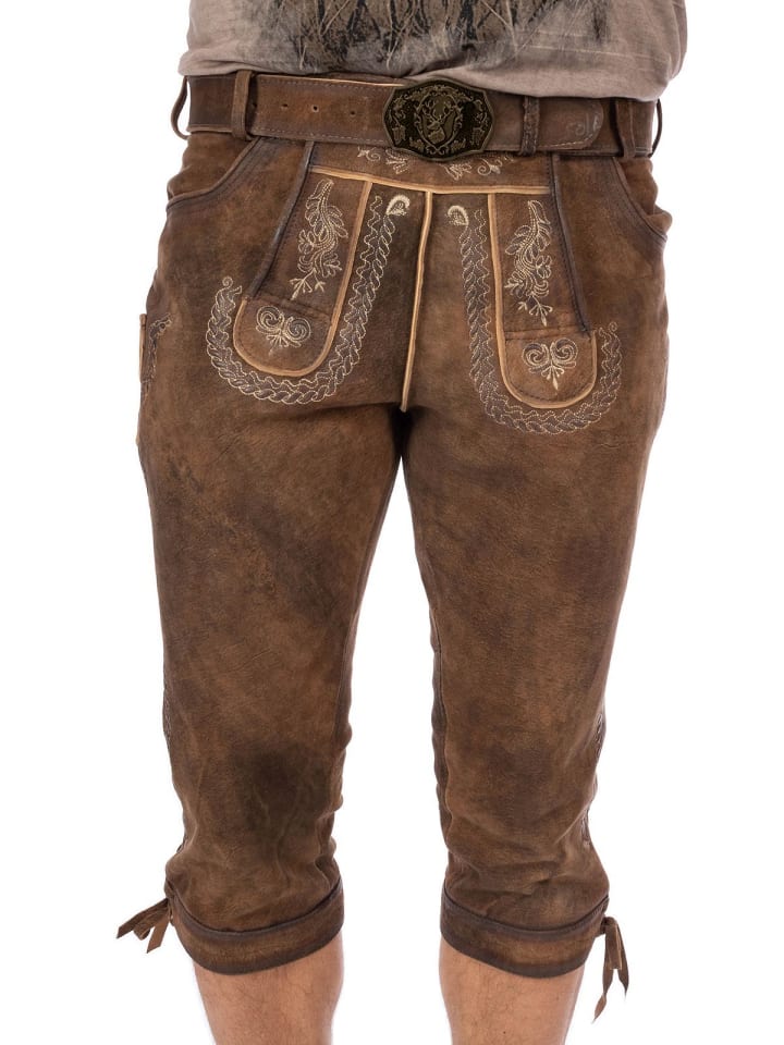 Gwandler Lederhose MICHELBACH-gespeckt in braun günstig kaufen 60