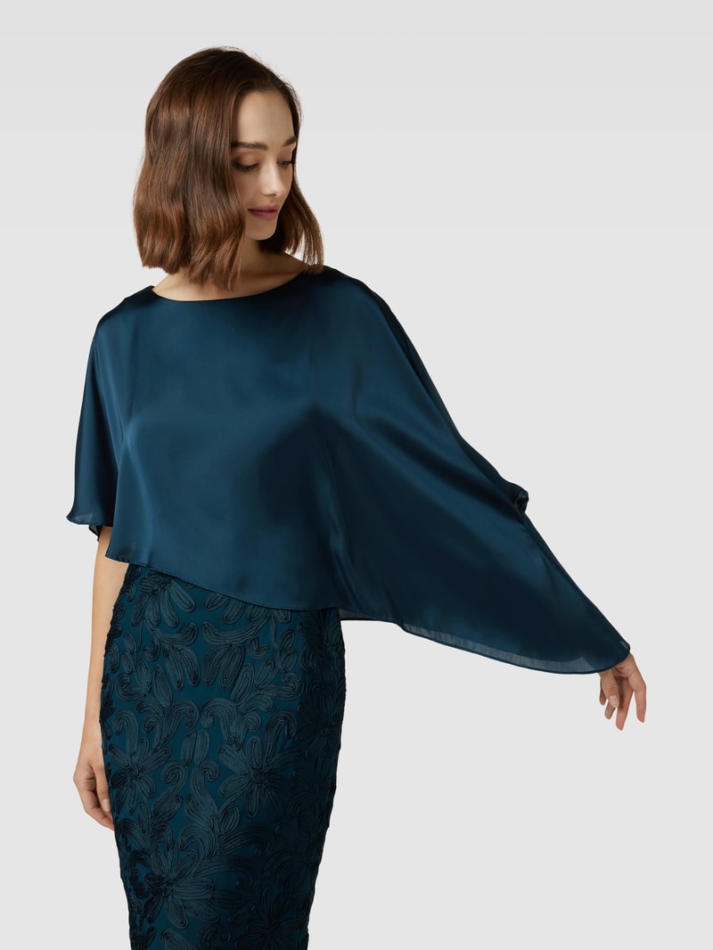 Cocktailkleid mit Volants in bottle meliert
