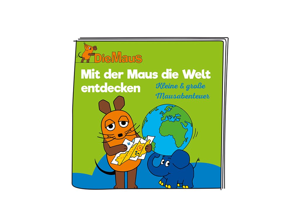 tonies Hörspiel Die Sendung mit der Maus - Mit der Maus die Welt entdecken, (1-St), magnethaftend,handbemalt,integrierter NFC-Chip