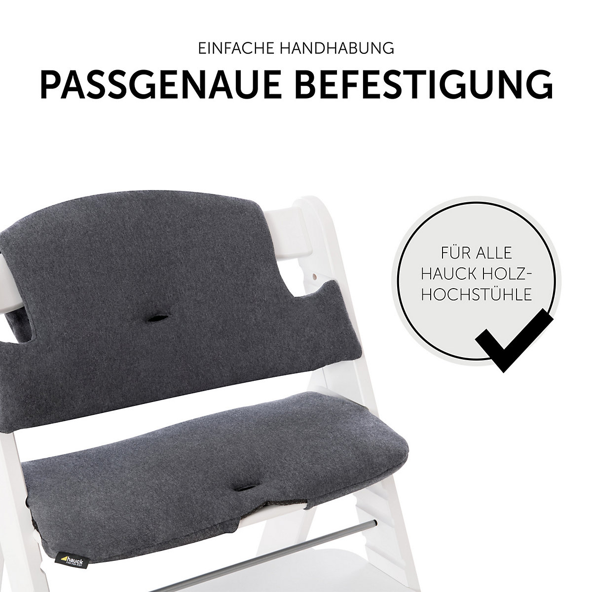 Hochstuhlauflage Select, Jersey Charcoal