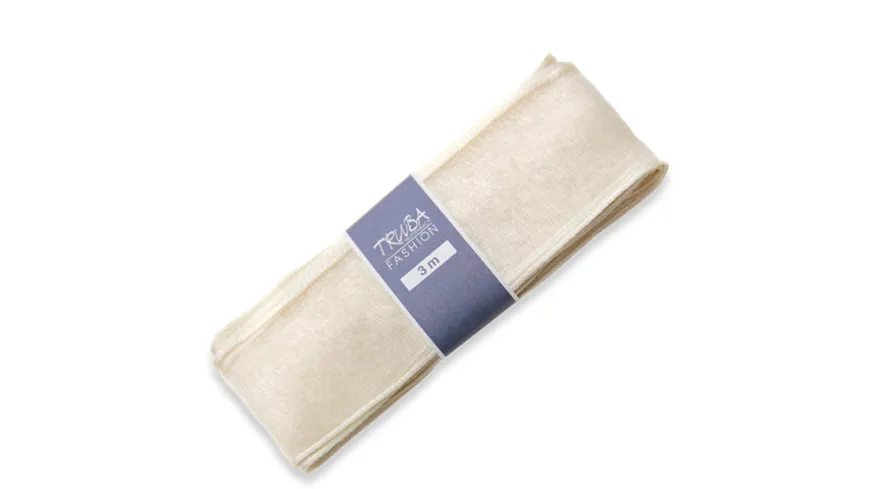 TRUBA Chiffonband mit Draht uni champagner 3 m