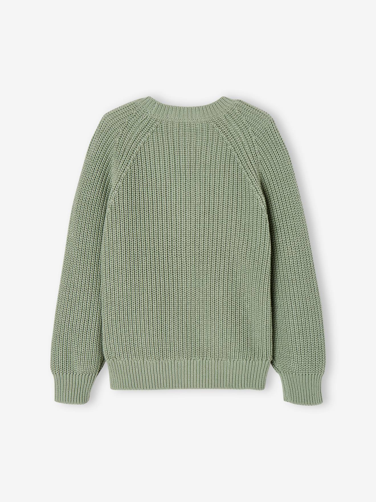 Vertbaudet Mädchen Strickjacke mit V-Ausschnitt - gelb