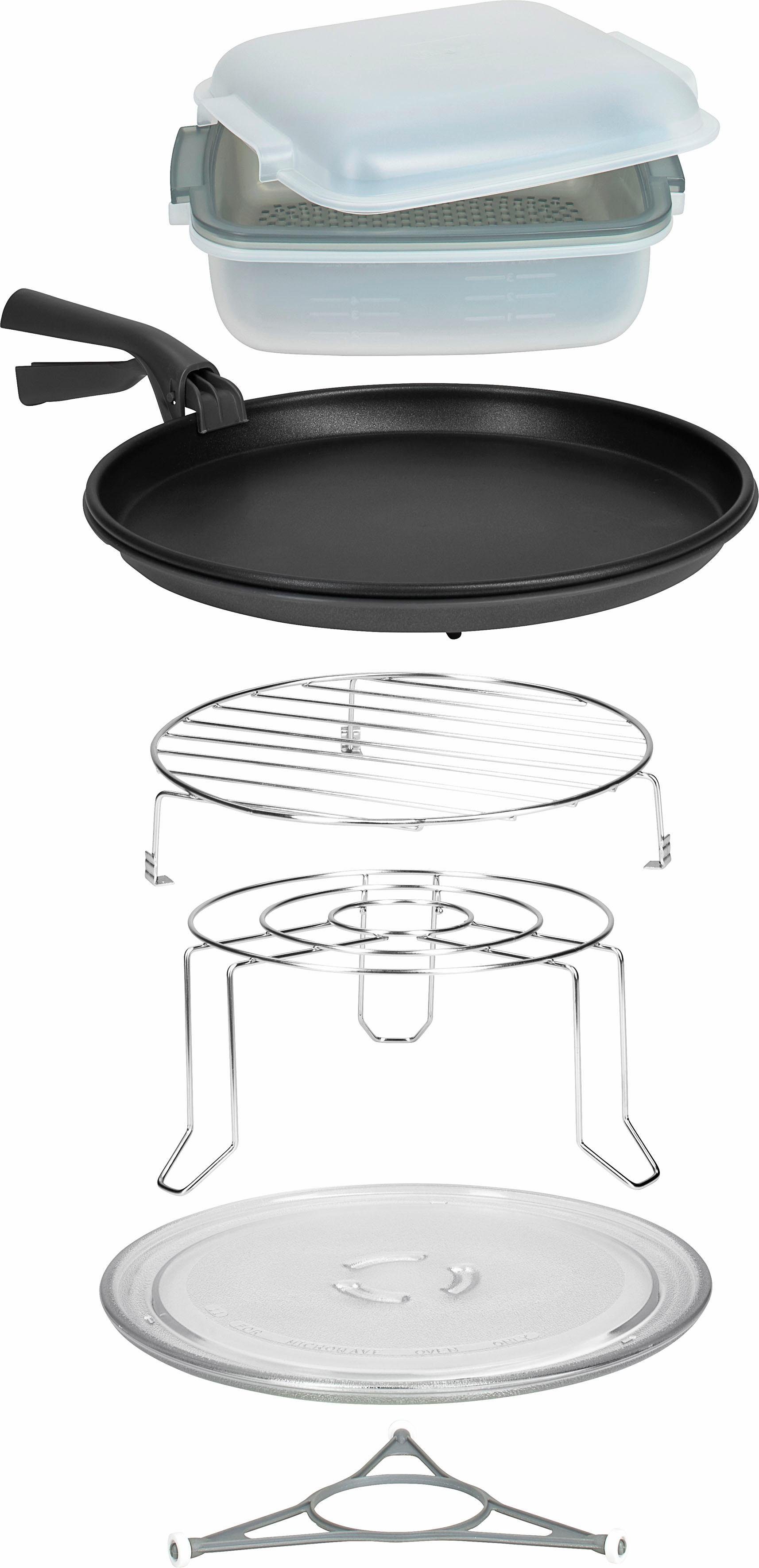 BAUKNECHT Mikrowelle MW 49 SL, Grill und Heißluft, 25 l