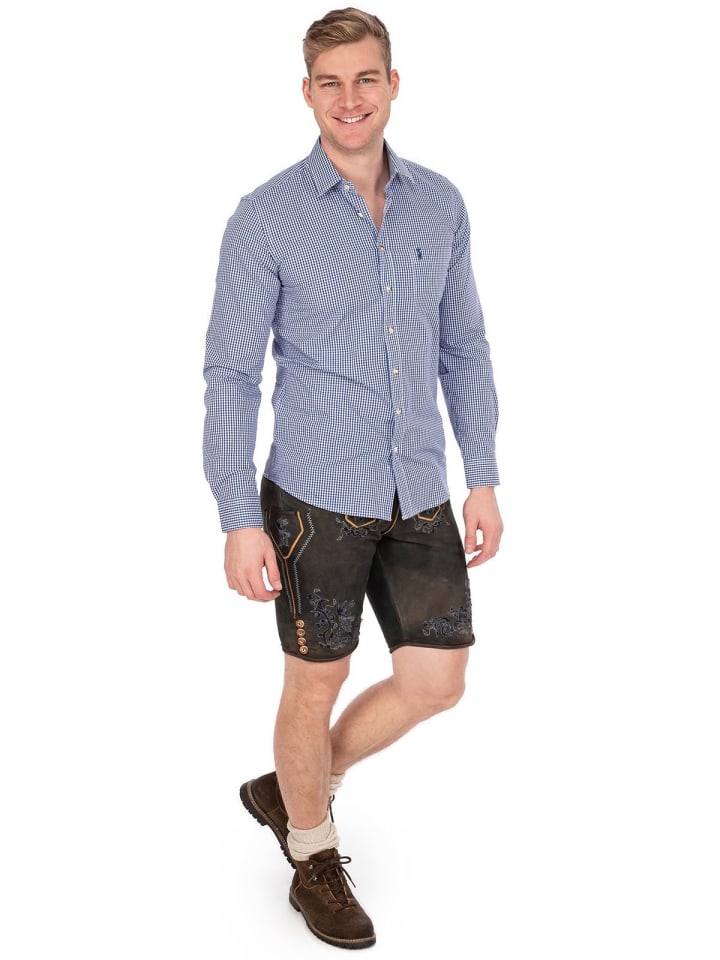 Almsach Karo-Hemd 722LK-CO in jeans günstig kaufen
