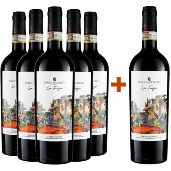 5+1 Paket La Fuga Chianti Rufina DOCG - Borgo Macereto