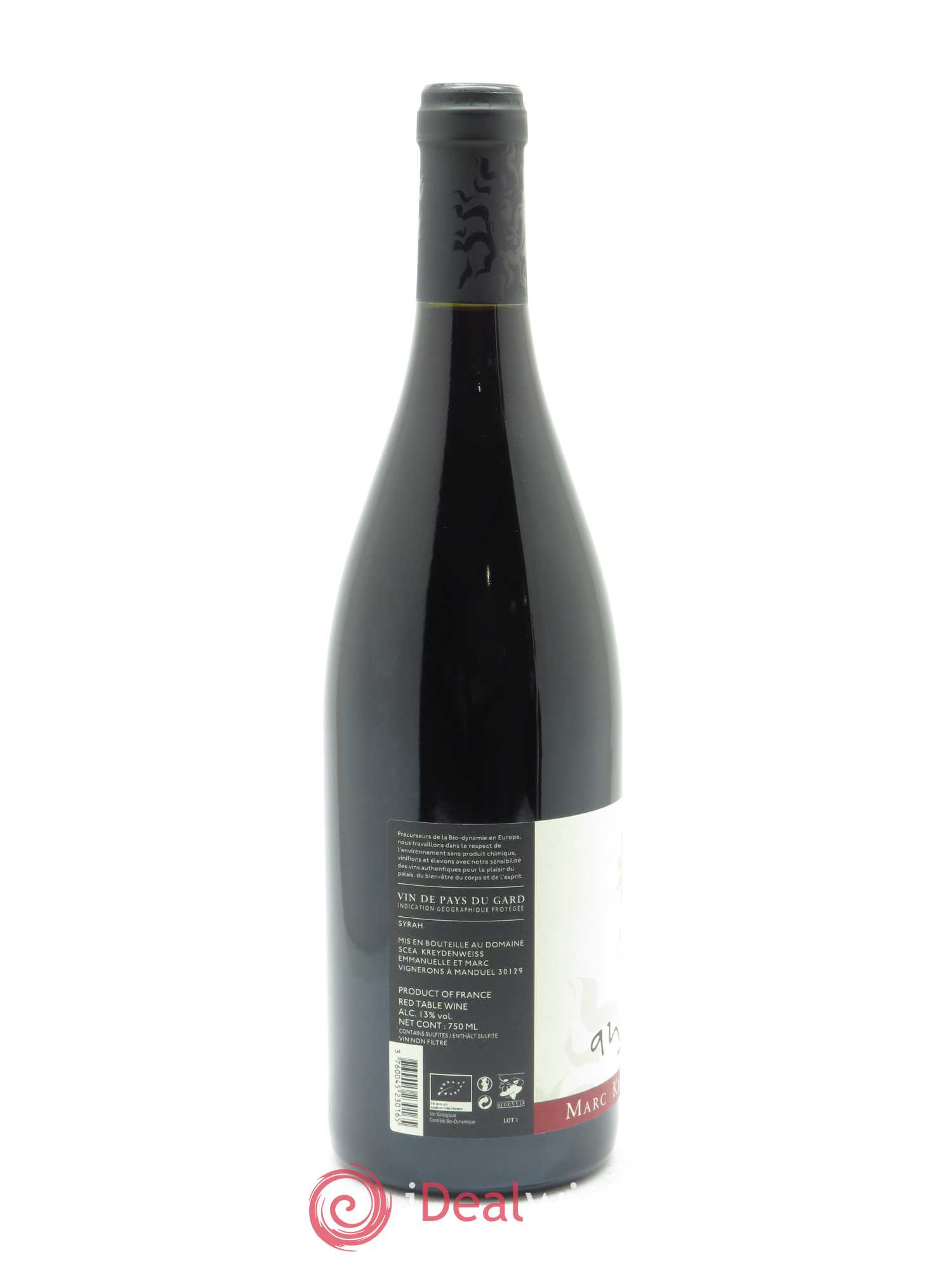Vin de Pays du Gard Marc Kreydenweiss Ansata  2015 - Lot de 1 Bouteille