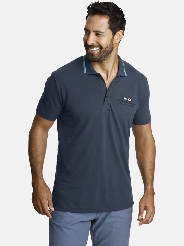 Jan Vanderstorm Poloshirt HJORD in dunkelblau günstig kaufen