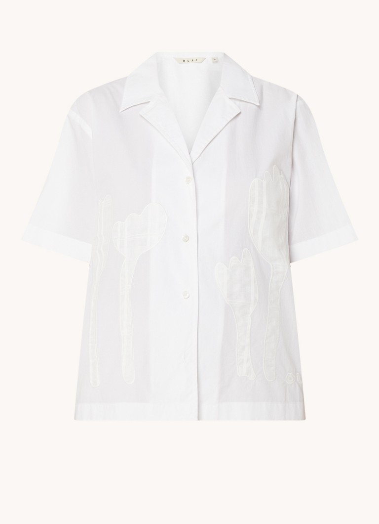 Camicetta oversize OLAF con intagli e ricami.