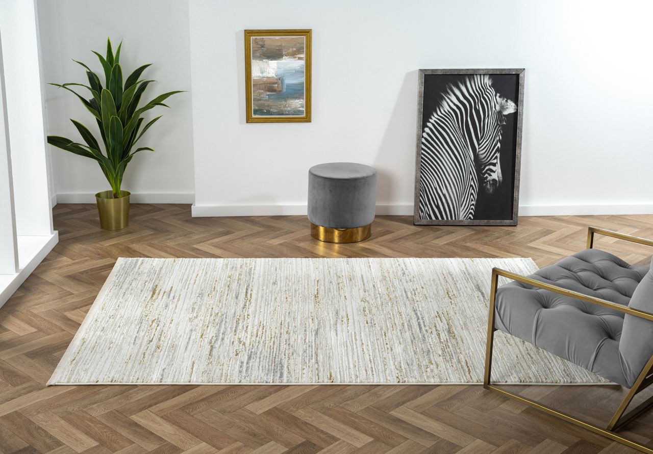 MyFlair Teppich Freya, 160cm x 230cm, Farbe Beige, rechteckig, Florhöhe 10mm