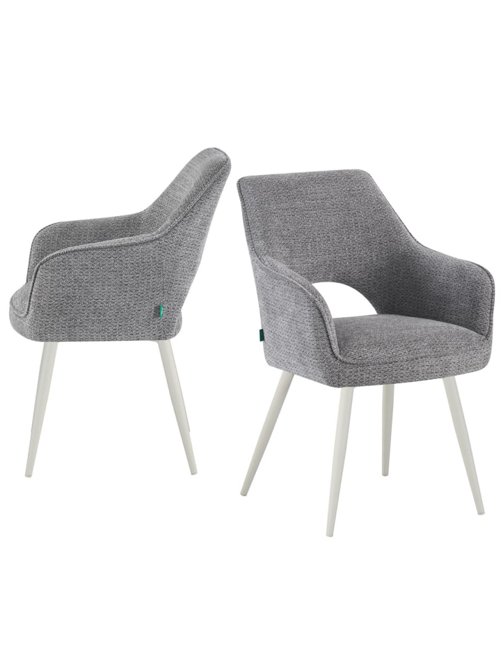 DUBI Möbel 2er-Set: Drehstuhl THOMAS-MOMO in Grau - (B)57 x (H)86 x  (T)63 cm günstig kaufen onesize