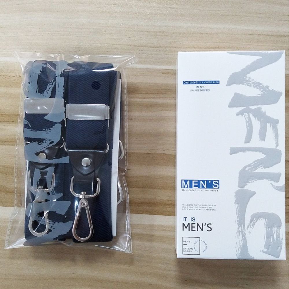 SCOSPORT Hosenträger Herren Durable Elastic Verstellbare Hosenträger (4 Starken Haken, 1-St., Polyesterseide mit Gummibändern) Verschiedenen Farben