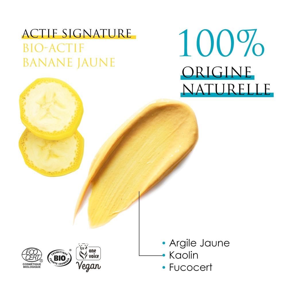 Kadalys Masque Purifiant Ontueux Bio Musaclean Masque désinscrutant, équilibrant, argil e