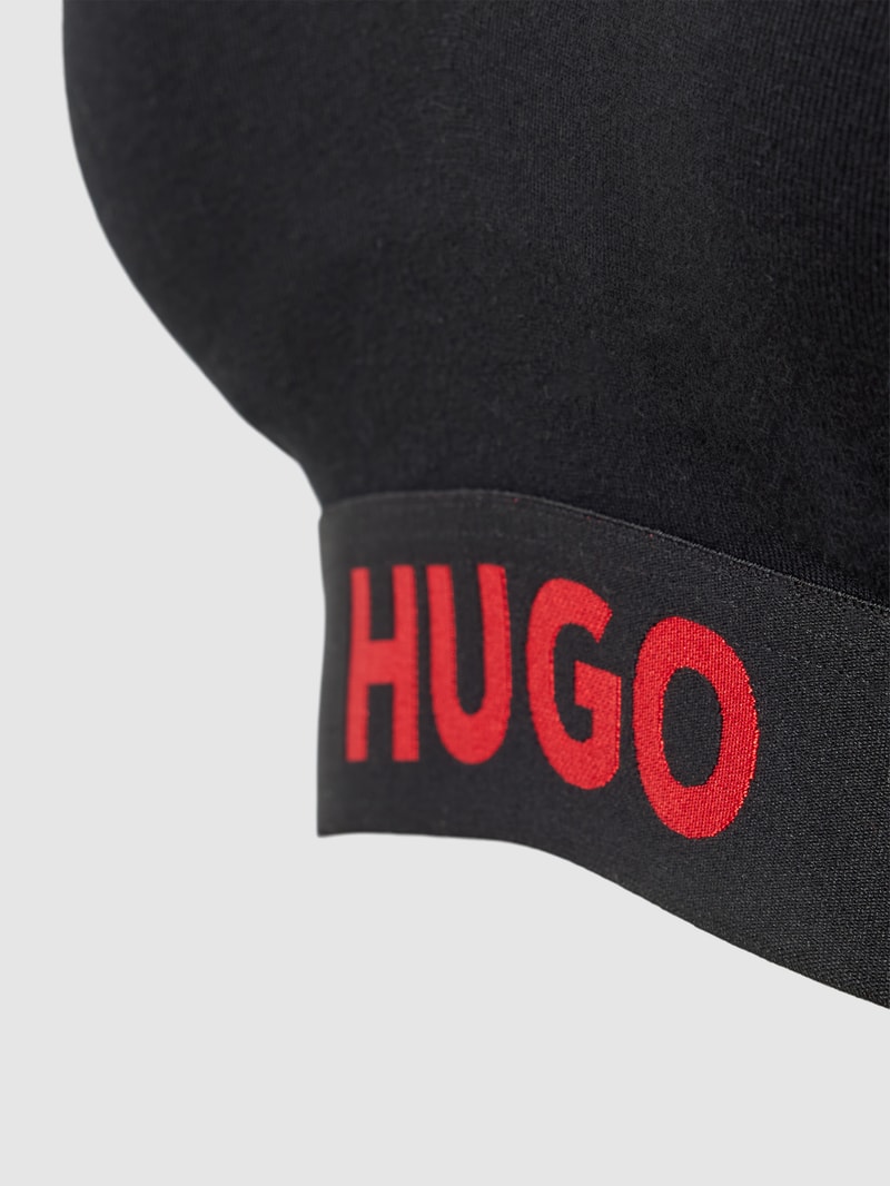 Triangel-BH mit elastischem Logo-Bund Modell 'SPORTY' in schwarz