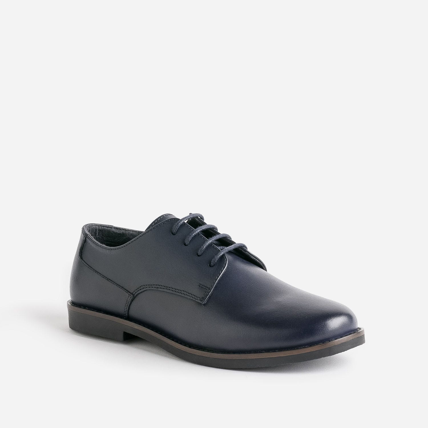 Derby BUGGY marine en cuir