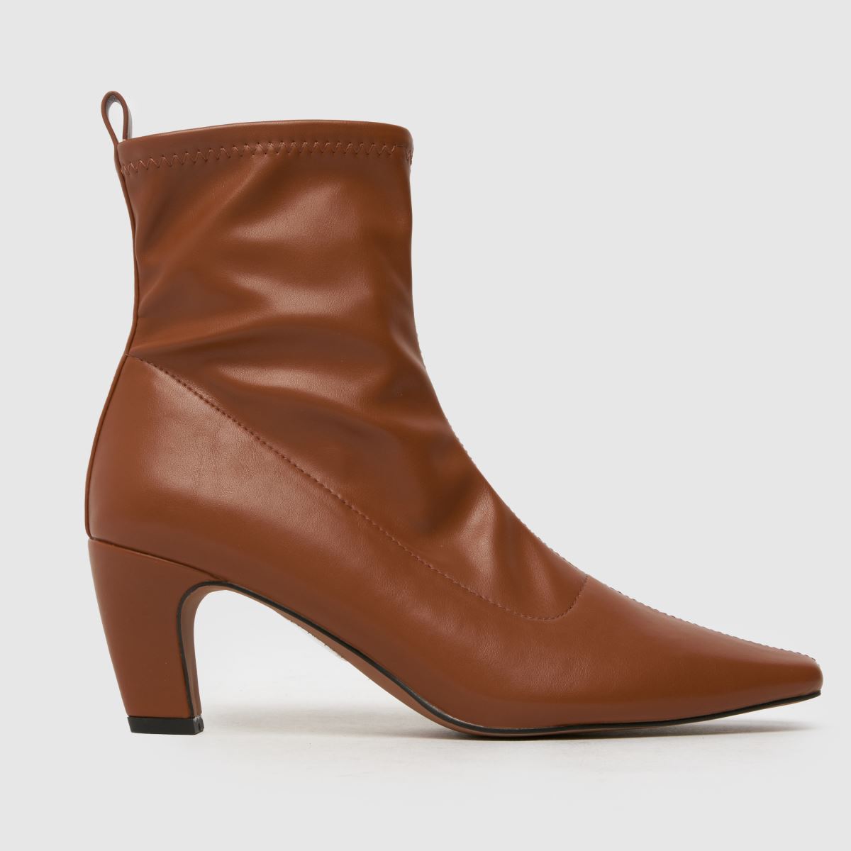 Schuh – Aries – Bruna stretchiga sockstövlar med klack