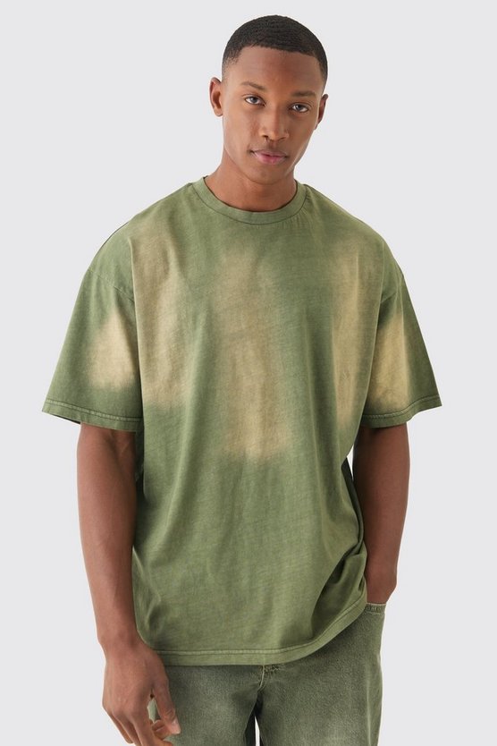 Oversize T-Shirt mit Spray-Waschung