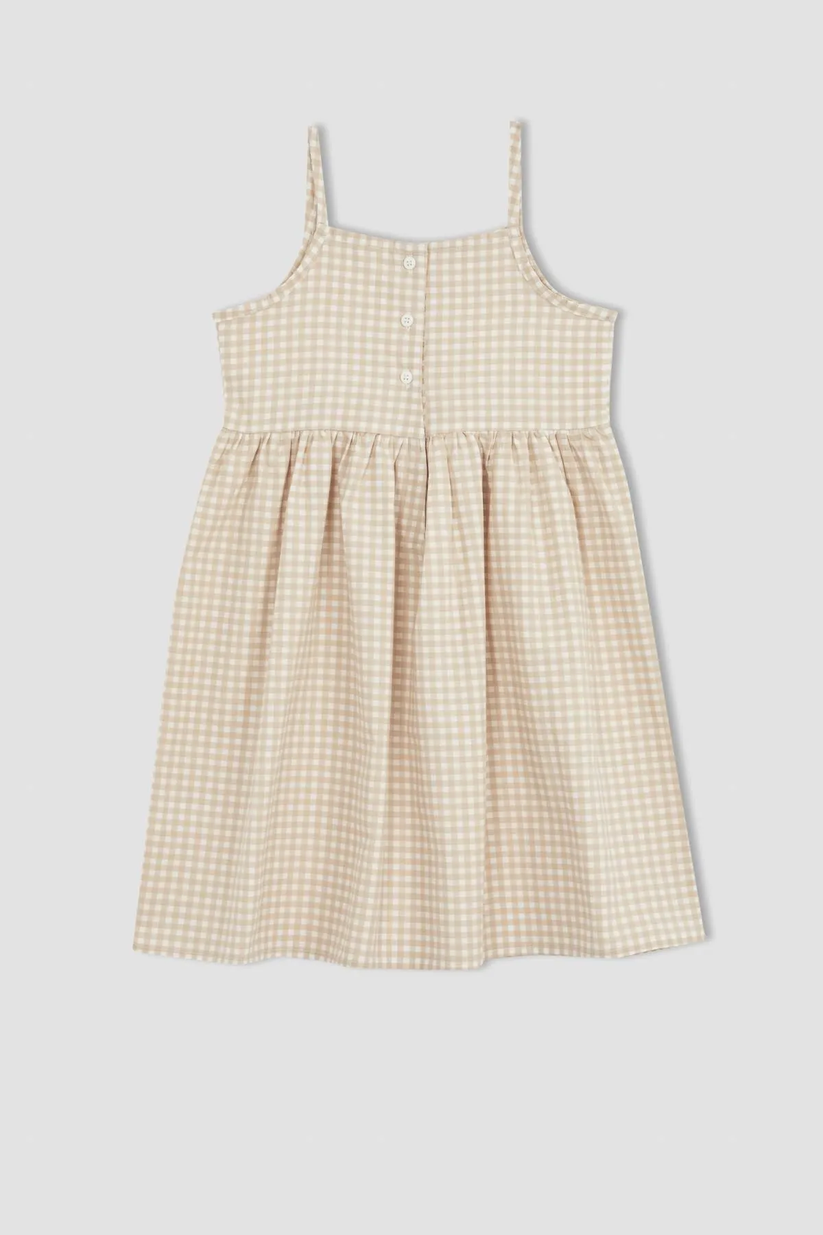 DeFacto  Gemustertes Sommer-Popelinekleid mit Trägern für Mädchen in normaler Passform