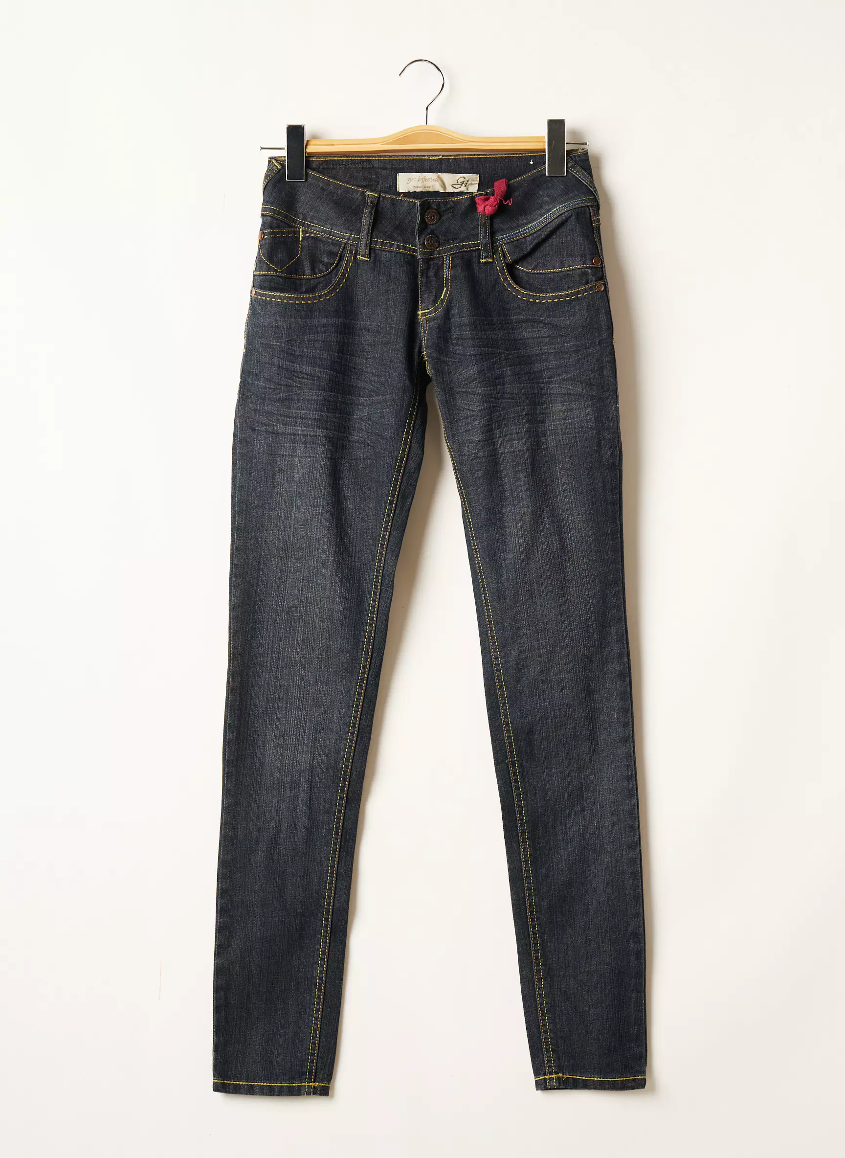Get Infected Jeans Coupe Slim Femme couleur bleu