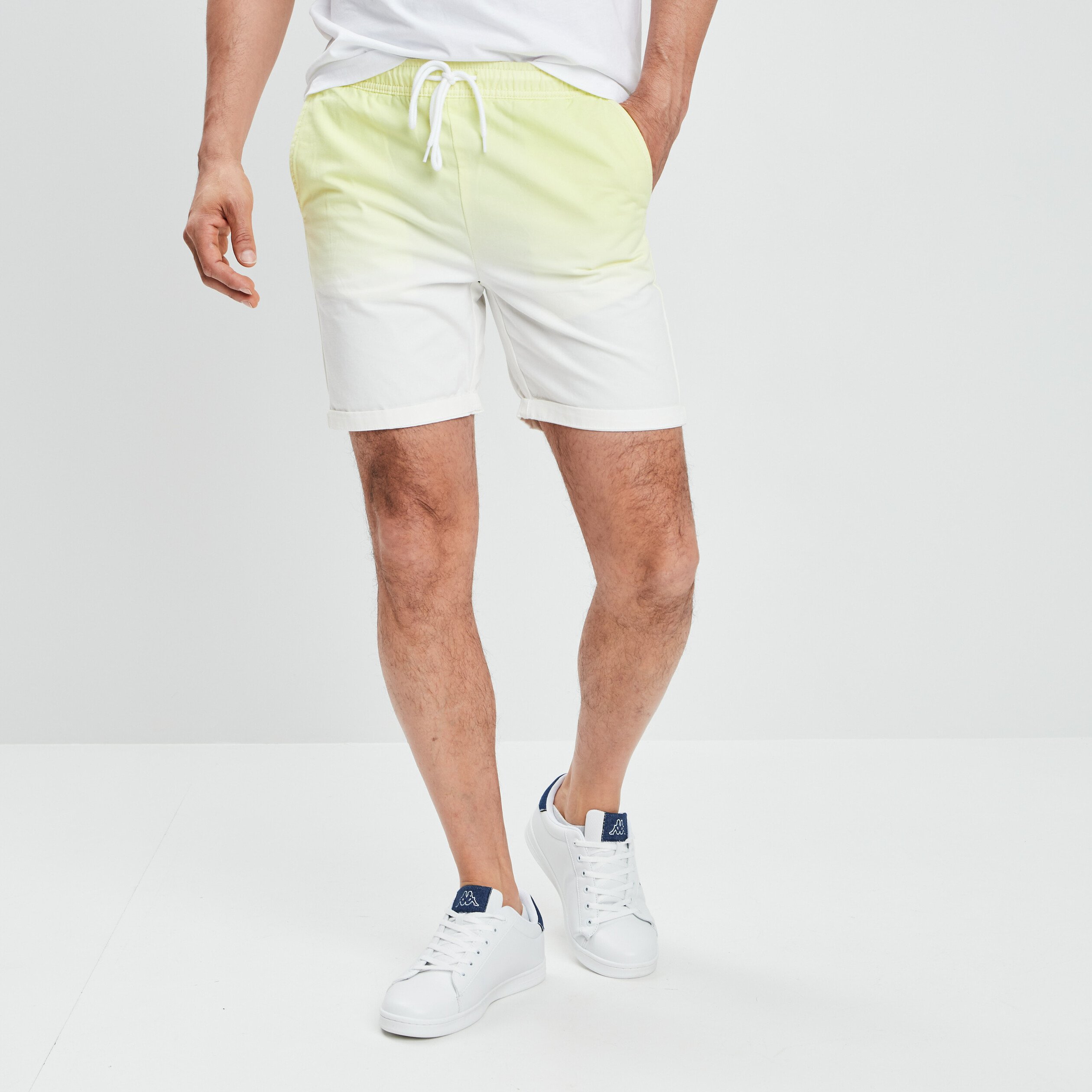 Bermuda straight à coulisse jaune clair homme | La Halle