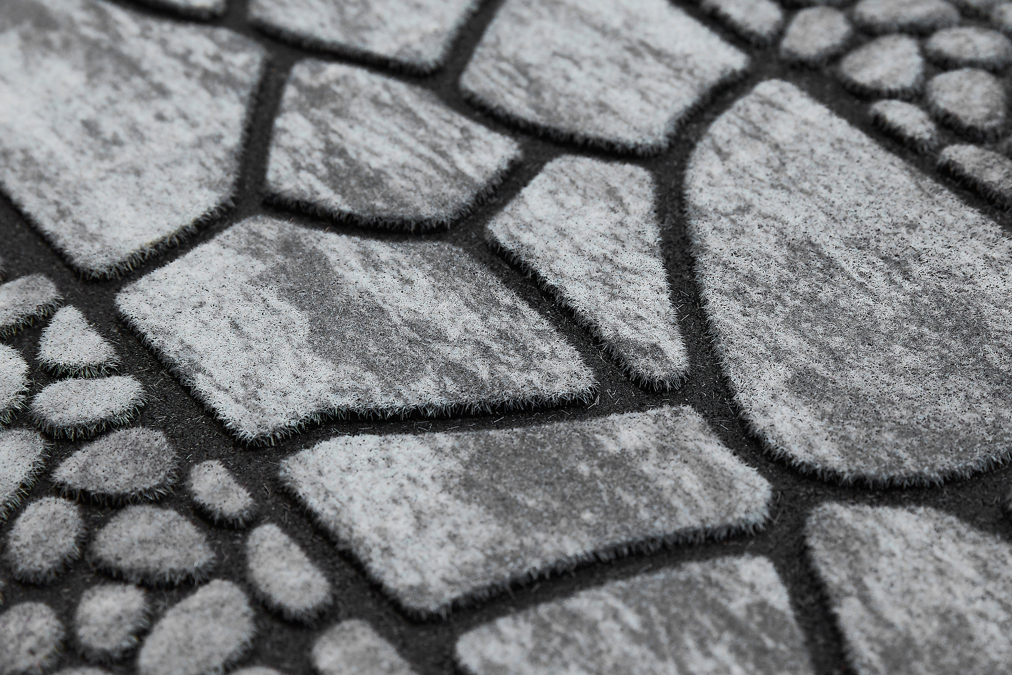 Stufenmatte Treppenmatte, Andiamo, rechteckig, Höhe: 10 mm, 24 x 90 cm, 2er Set, Outdoor, aus Gummi, Mosaik Muster