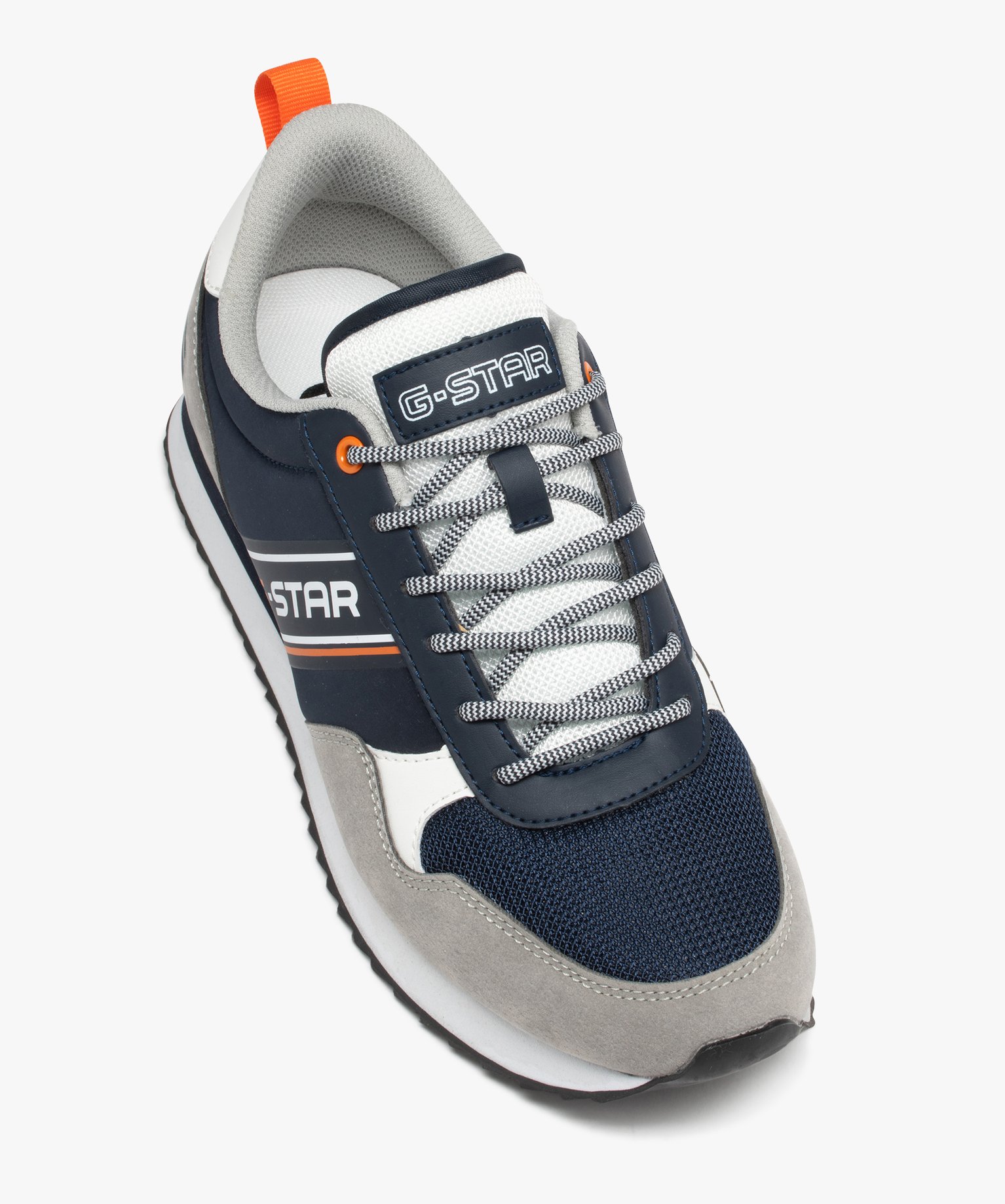 Baskets homme style rétro à lacets bicolores - G-Star marine | GEMO