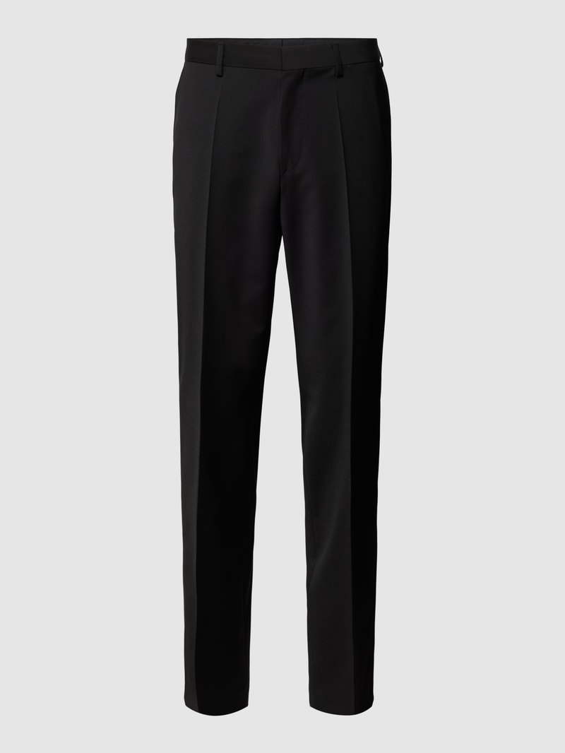 Anzughose in unifarbenem Design in schwarz