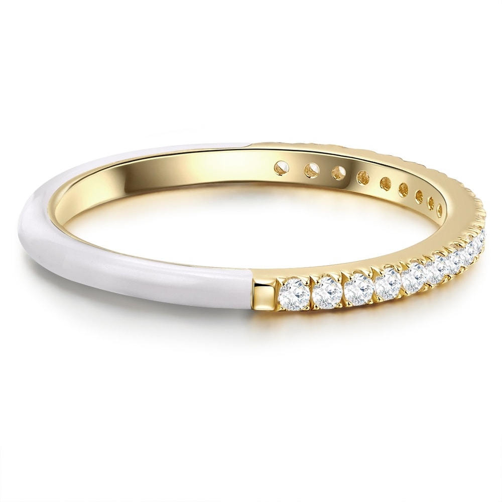 Glanzstücke München Bague en argent Argent sterling Oxyde de zirconium (CZ) en Or jaune Bague