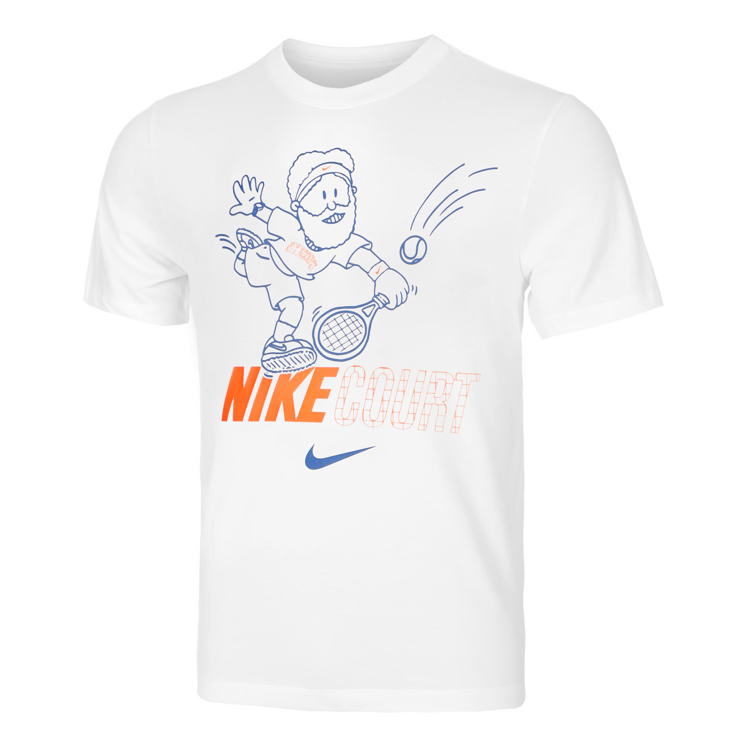 Court Dri-Fit T-Shirt Herren - Weiß, Mehrfarbig