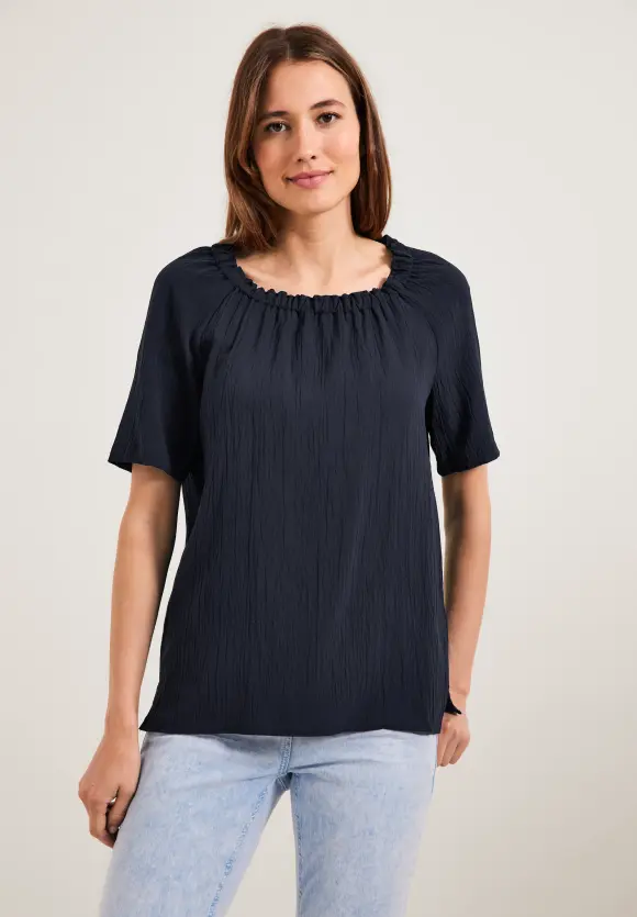 CECIL Unifarbene Struktur Bluse