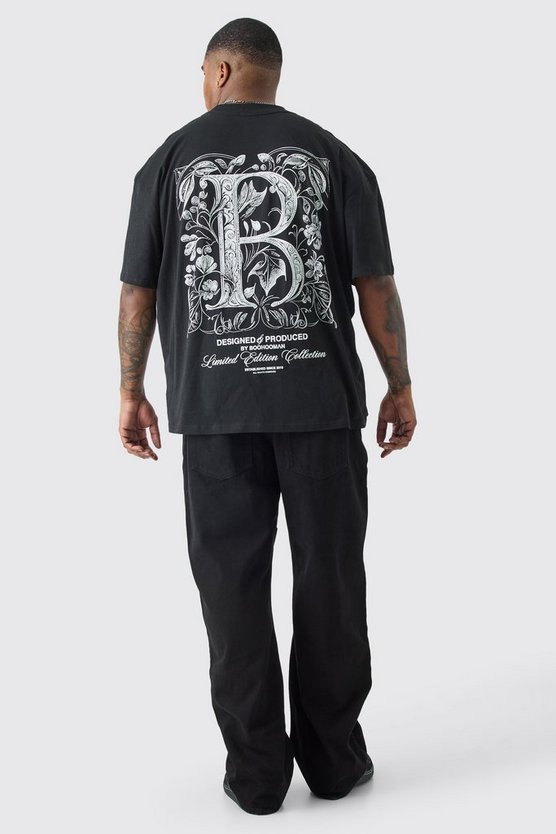 Plus lockere Jeans mit Naht-Detail