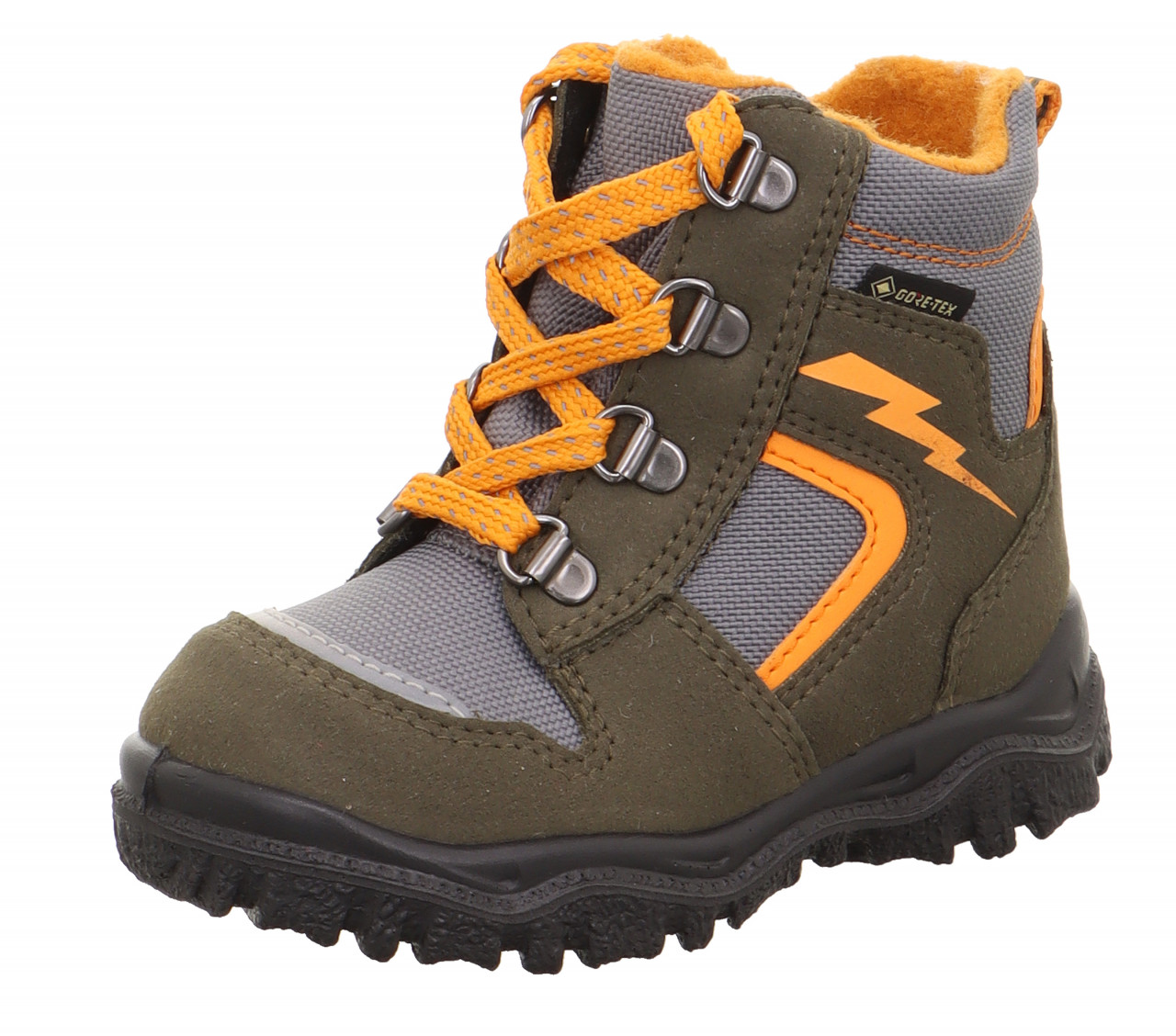 HUSKY1 - Grün/Orange Boots mit Schnürung