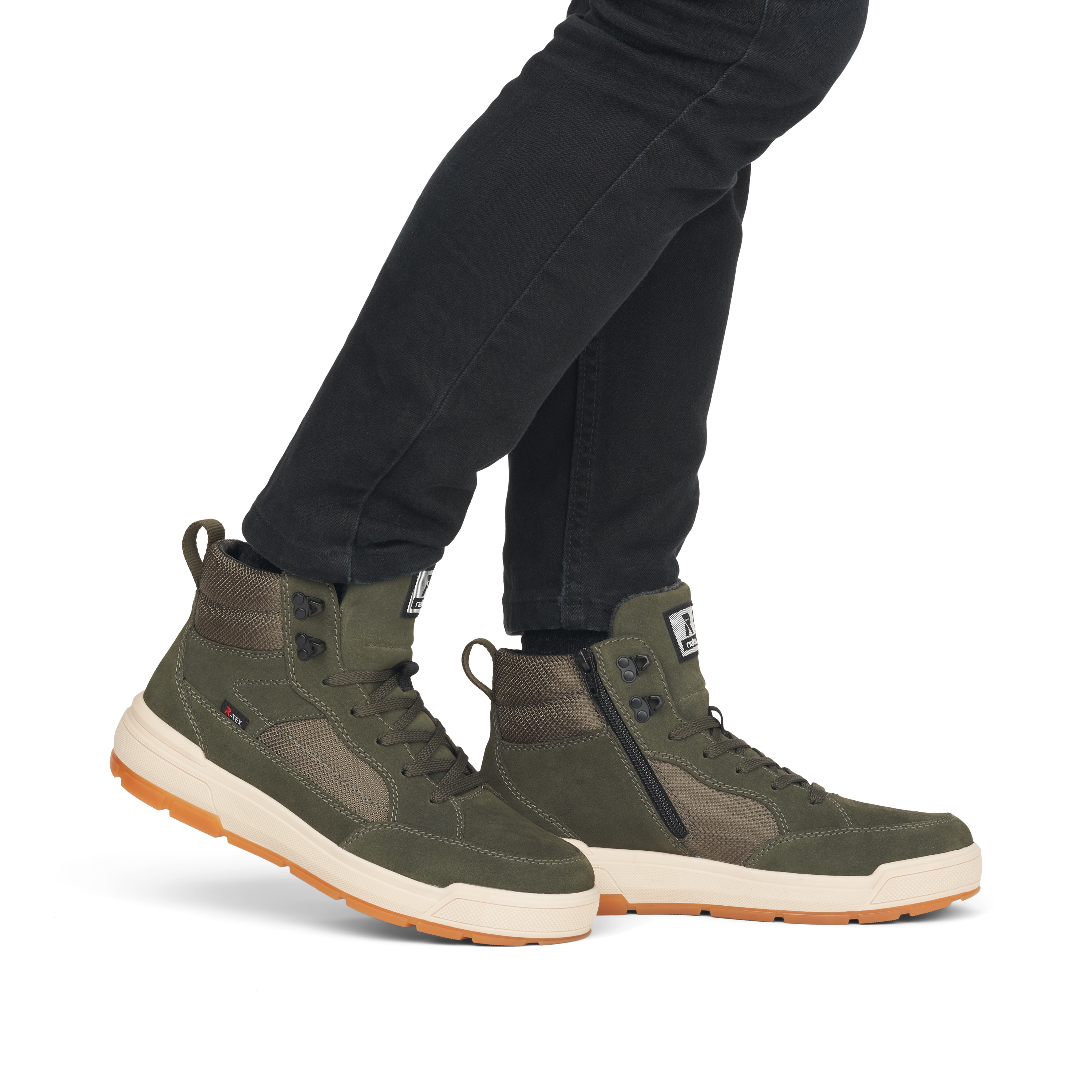 Rieker Herren Sneaker High khaki green