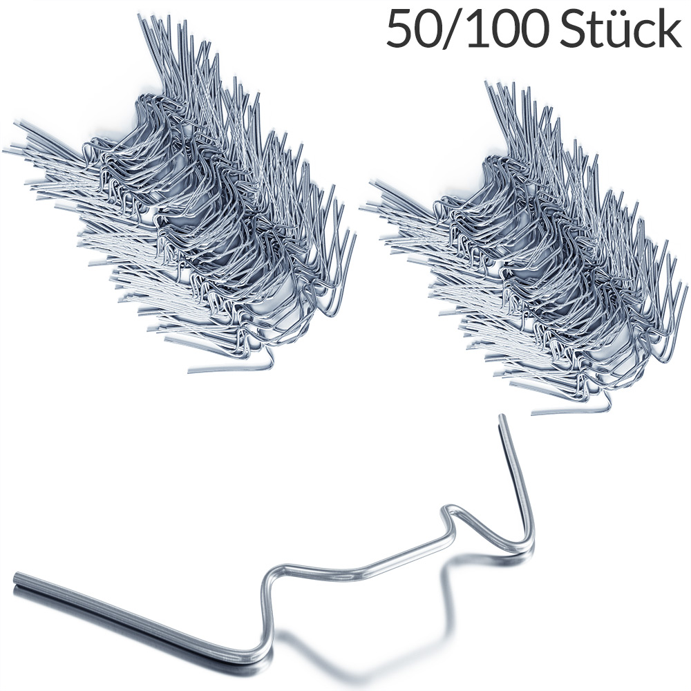 DEUBA Gewächshausklammern Stahl 50er Set 8,5 x 3cm silber