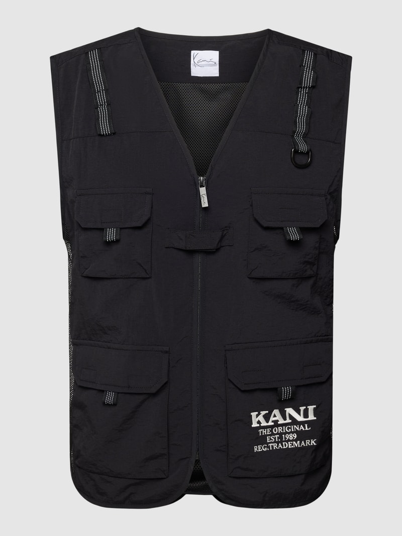 Weste mit Cargotaschen - P&C x Karl Kani in schwarz