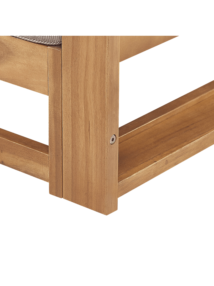 Beliani Gartensofa TIMOR in Heller Holzfarbton/Grau/Beige - (W) 184 x (H) 72 x (L) 75 cm günstig kaufen onesize
