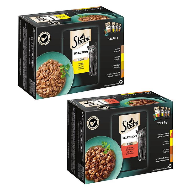 Sparpaket Sheba Varietäten Frischebeutel 48 x 85 g