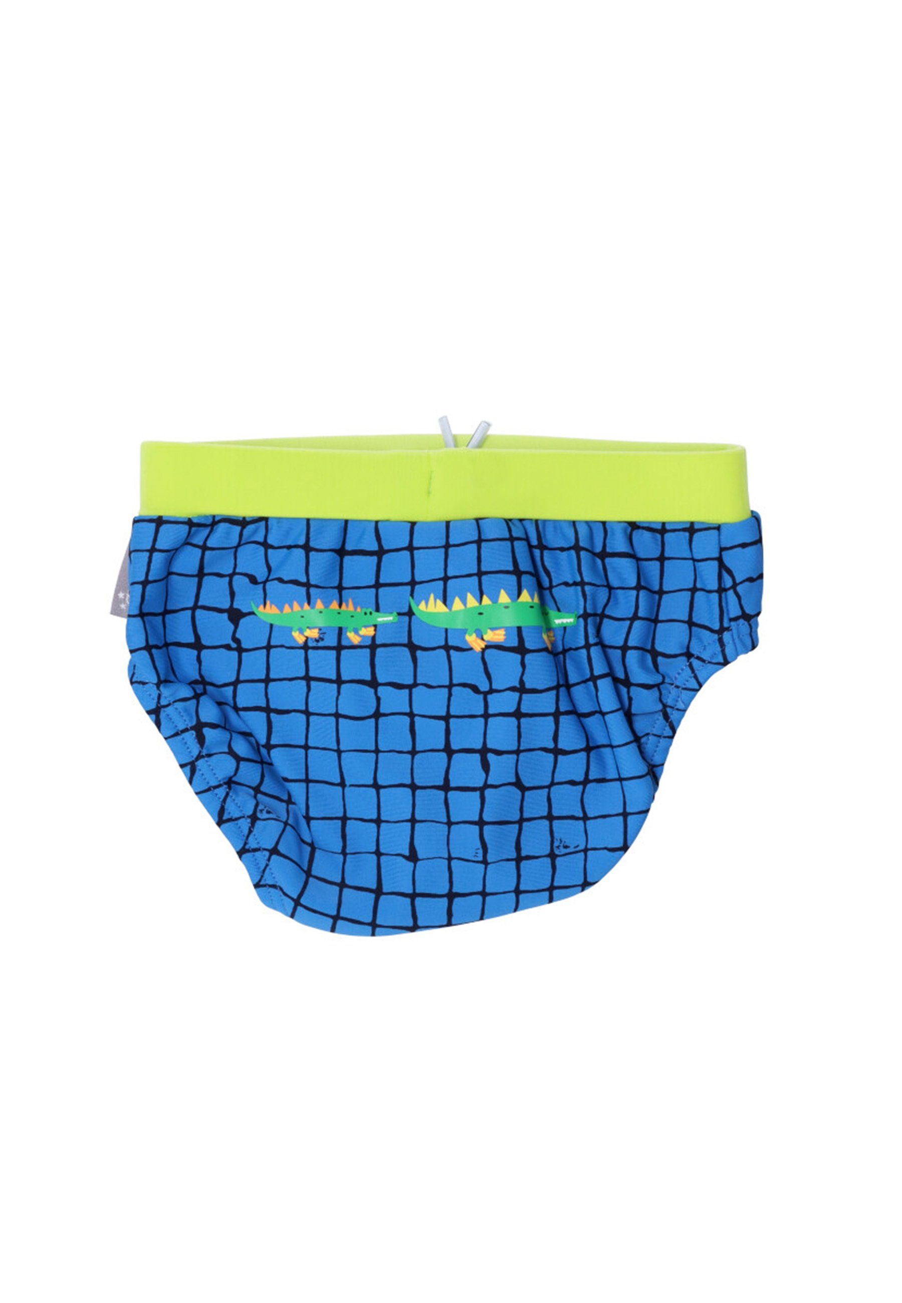 Sterntaler® Badehose Badehose Krokodil (1-St) Baby Badehose - Badeshorts mit Windeleinsatz bis Größe 86/92 in Blau - Bademode mit UV-Schutz 50+ und Krokodildruck hinten, Kordeldurchzug und Motiv 
